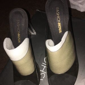 Black Clear Perplex Sandal Heel